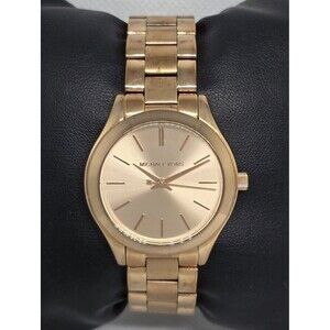 Women's Michael Kors Round Rose Gold Toned Dial Bracelet Band MK-3513 Watch 06